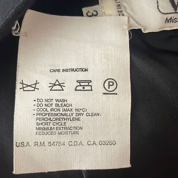 Valentino Miss V 90s 100% Wool Midi Pencil Skirt 38 Black - Picture 10 of 10